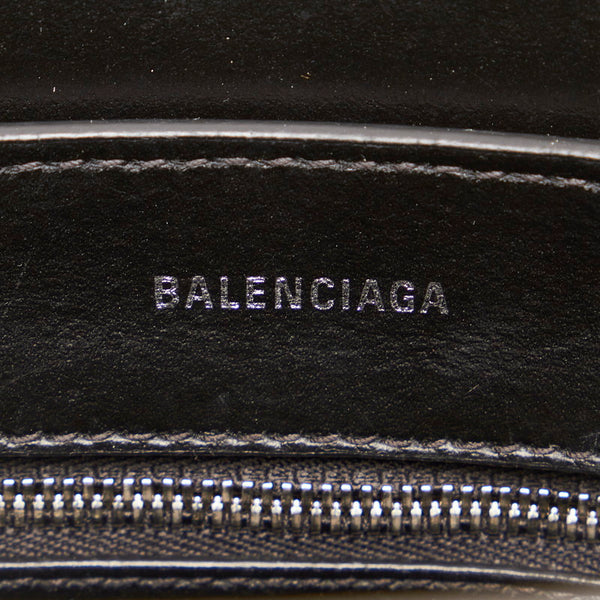 バレンシアガ エブリデイ ハンドバッグ ショルダーバッグ 2WAY シルバー ラメ レザー レディース BALENCIAGA 【中古】