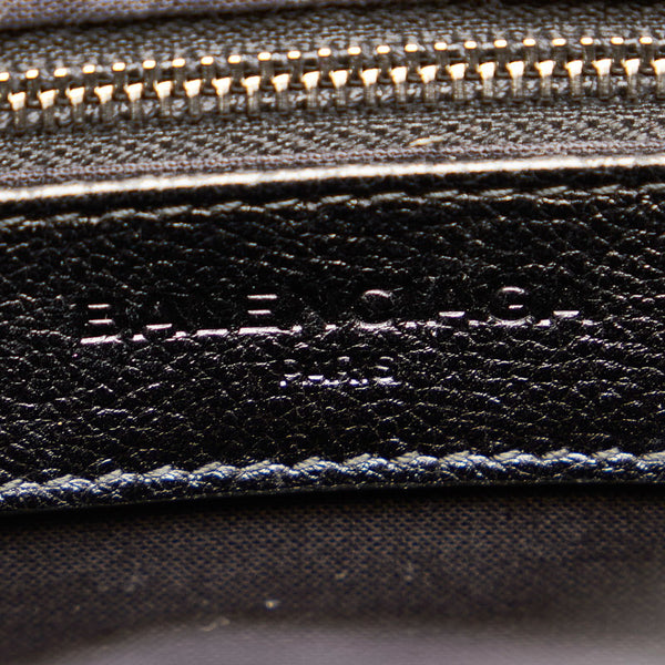 バレンシアガ ノースサウス ショッピングバッグM トートバッグ 482545 ブラック レザー メンズ BALENCIAGA 【中古】