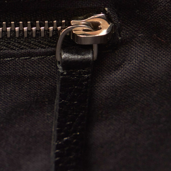 バレンシアガ ノースサウス ショッピングバッグM トートバッグ 482545 ブラック レザー メンズ BALENCIAGA 【中古】