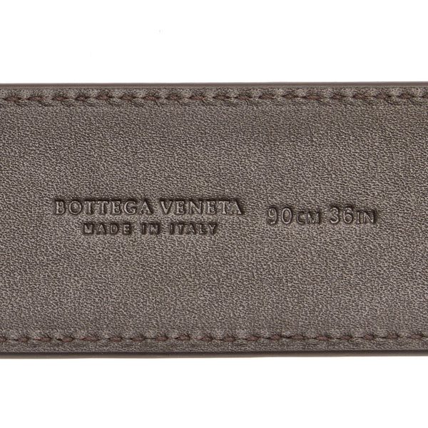 ボッテガヴェネタ イントレチャート ブラック レザー ベルト メンズ BOTTEGAVENETA 【中古】