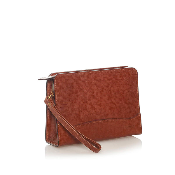 バーバリー セカンドバッグ ブラウン レザー メンズ BURBERRY 【中古】