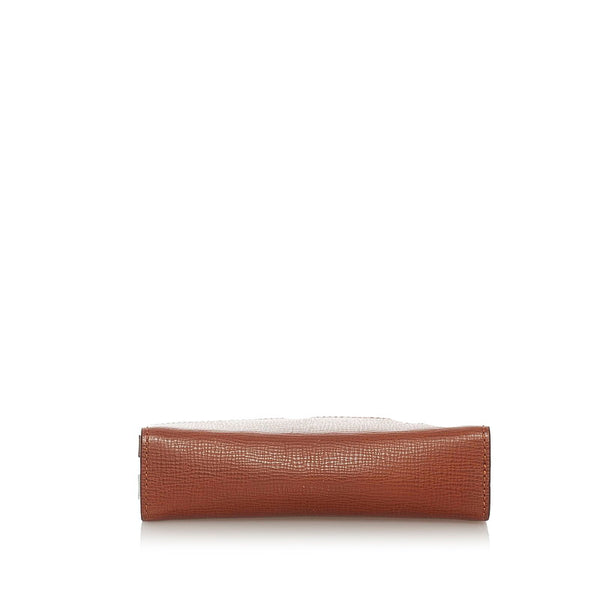 バーバリー セカンドバッグ ブラウン レザー メンズ BURBERRY 【中古】