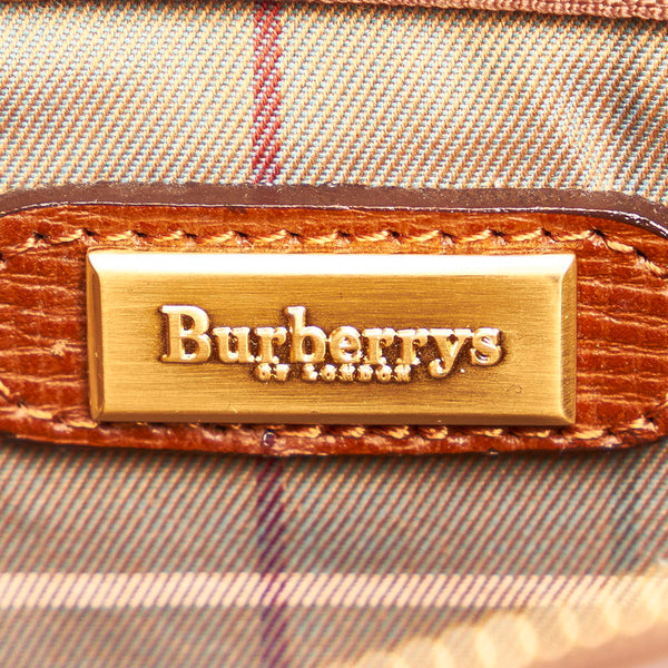 バーバリー セカンドバッグ ブラウン レザー メンズ BURBERRY 【中古】