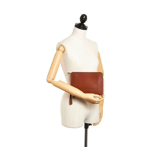 バーバリー セカンドバッグ ブラウン レザー メンズ BURBERRY 【中古】