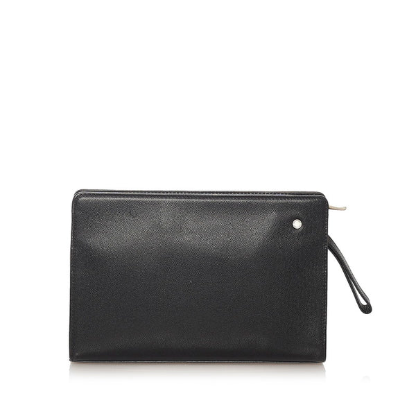 バーバリー ブラック レザー セカンドバッグ メンズ BURBERRY 【中古】
