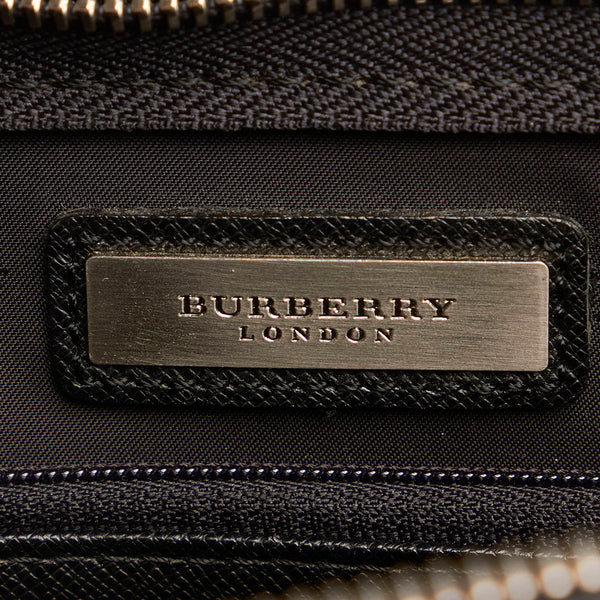 バーバリー ブラック レザー セカンドバッグ メンズ BURBERRY 【中古】