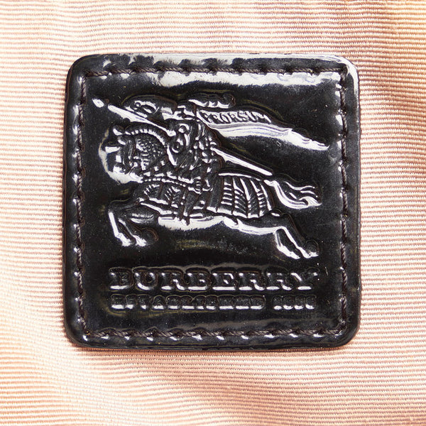 バーバリー ベージュ PVC レザー トートバッグ レディース BURBERRY 【中古】