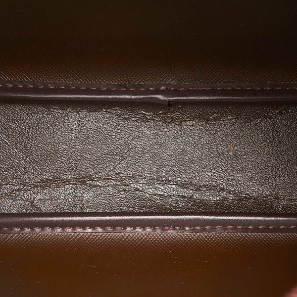 バーバリー クラッチバッグ カーキ ブラウン キャンバス レザー レディース BURBERRY 【中古】