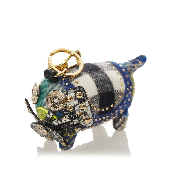 バーバリー ぬいぐるみ チャーム マルチカラー ウール レディース BURBERRY 【中古】