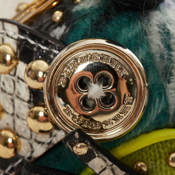 バーバリー ぬいぐるみ チャーム マルチカラー ウール レディース BURBERRY 【中古】