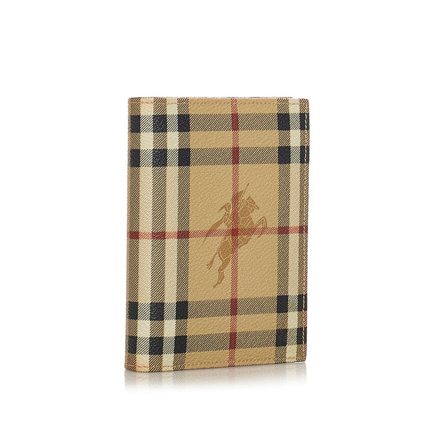 バーバリー ノバチェック ベージュ PVC 手帳カバー レディース BURBERRY 【中古】