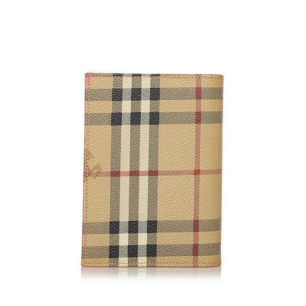 バーバリー ノバチェック ベージュ PVC 手帳カバー レディース BURBERRY 【中古】