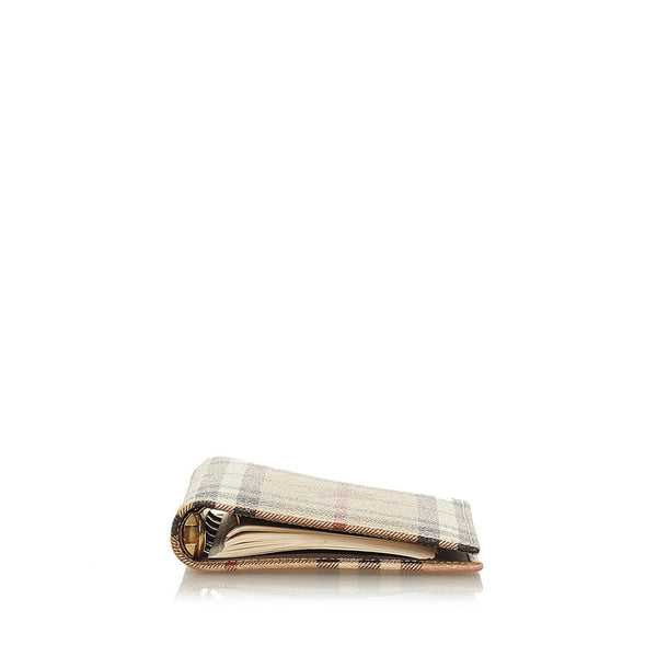 バーバリー ノバチェック ベージュ PVC 手帳カバー レディース BURBERRY 【中古】