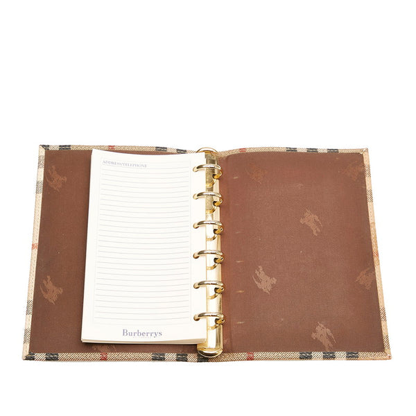 バーバリー ノバチェック ベージュ PVC 手帳カバー レディース BURBERRY 【中古】