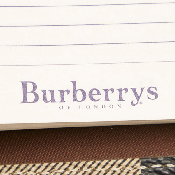 バーバリー ノバチェック ベージュ PVC 手帳カバー レディース BURBERRY 【中古】