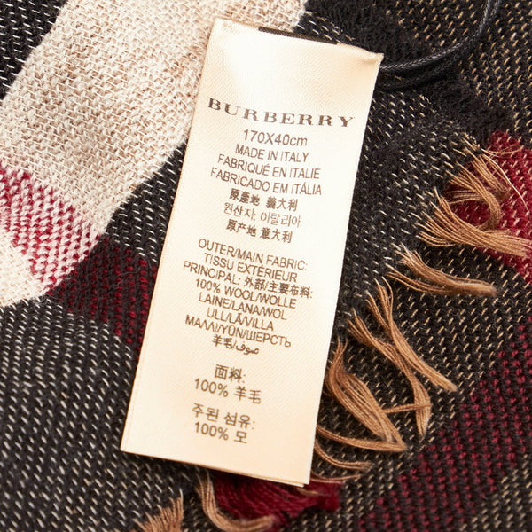 バーバリー チェック キャメル ウール マフラー レディース BURBERRY 【中古】