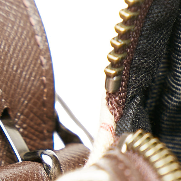 バーバリー ノバチェック ベージュ ブラウン キャンバス レザー ショルダーバッグ レディース BURBERRY 【中古】