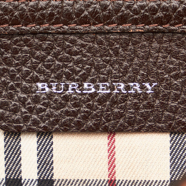 バーバリー ブラウン レザー ハンドバッグ レディース BURBERRY 【中古】