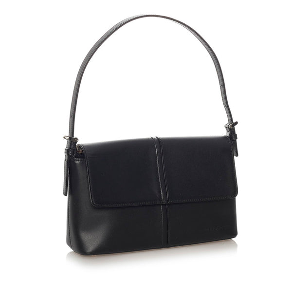 バーバリー ブラック レザー ワンショルダー レディース BURBERRY 【中古】