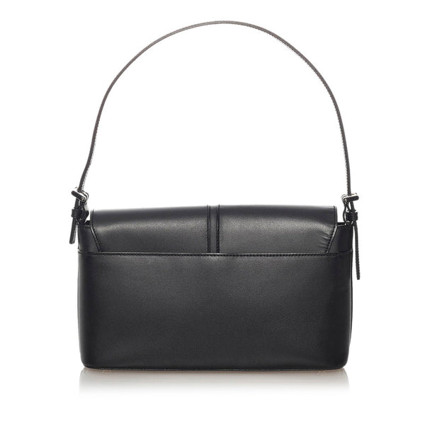 バーバリー ブラック レザー ワンショルダー レディース BURBERRY 【中古】