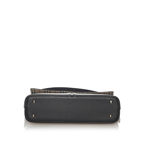 バーバリー ブラック レザー ワンショルダー レディース BURBERRY 【中古】