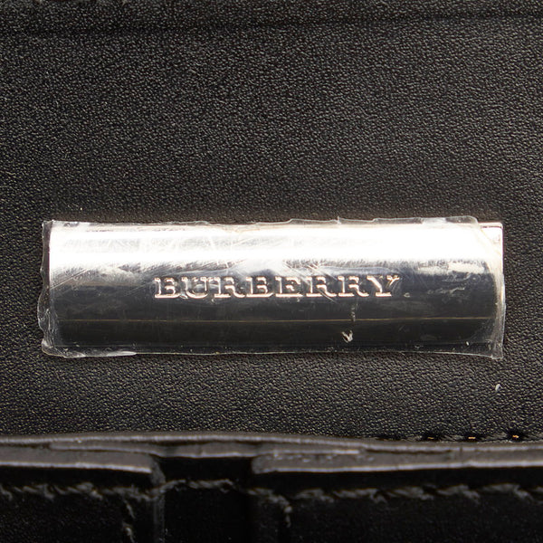 バーバリー ブラック レザー ワンショルダー レディース BURBERRY 【中古】