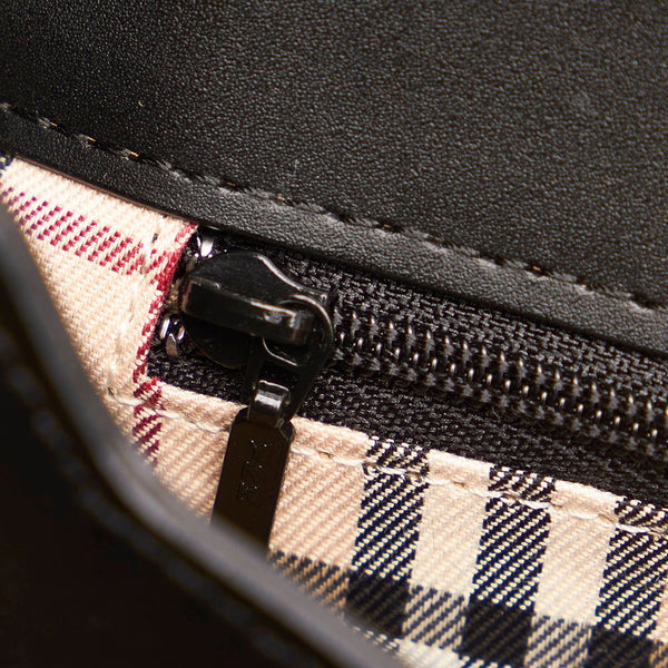 バーバリー ブラック レザー ワンショルダー レディース BURBERRY 【中古】