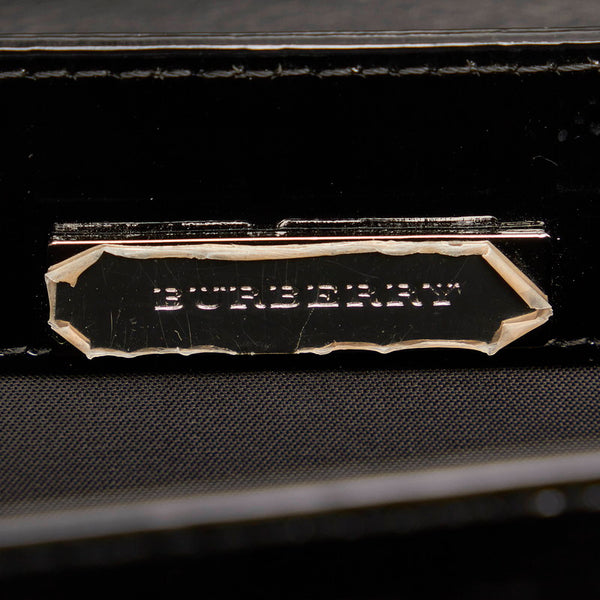 バーバリー ブラック エナメル ハンドバッグ ショルダーバッグ 2WAY  レディース BURBERRY 【中古】