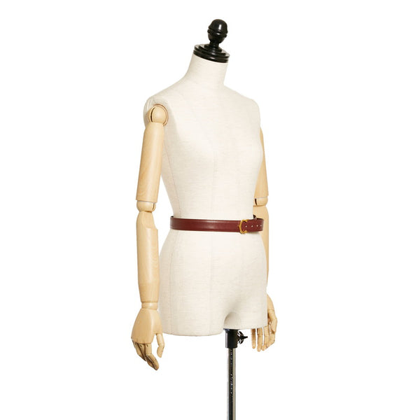 カルティエ ブラウン レザー ベルト レディース CARTIER 【中古】