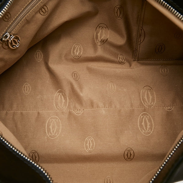 カルティエ マルチェロ  ハンドバッグ ブラック レザー レディース CARTIER 【中古】