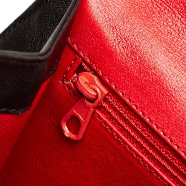 カルティエ パンテール ブラック レザー ハンドバッグ レディース CARTIER 【中古】