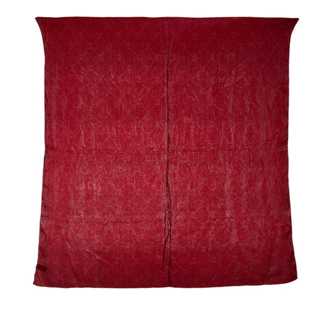 カルティエ ロゴ ワインレッド シルク スカーフ レディース CARTIER 【中古】