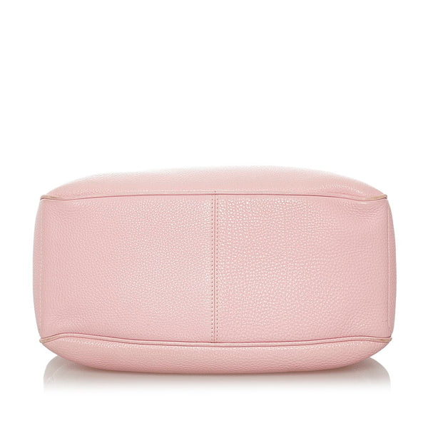 セリーヌ ブギーバッグ ピンク レザー ハンドバッグ レディース CELINE 【中古】