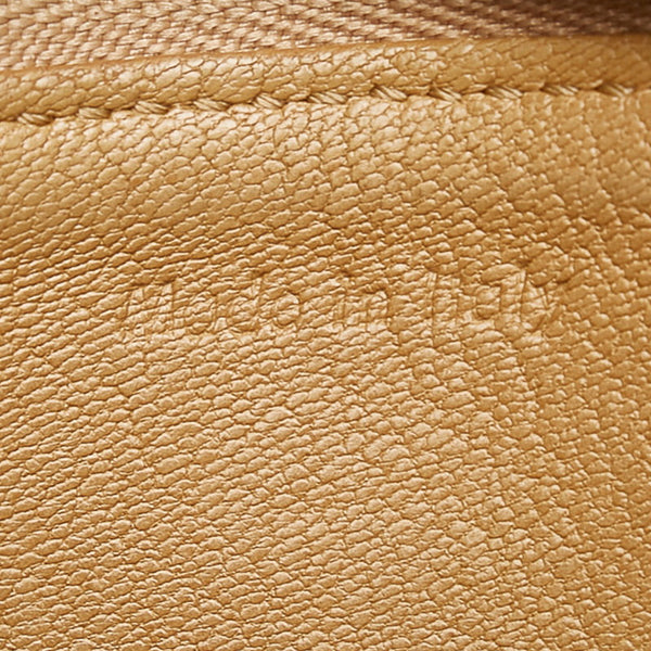 セリーヌ バイカラー ポーチ ベージュ レッド レザー レディース CELINE 【中古】