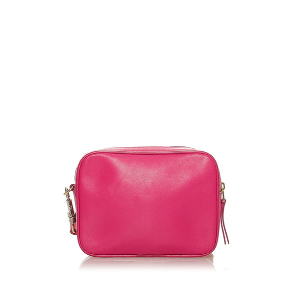 セリーヌ ピンク レザー ポーチ レディース CELINE 【中古】