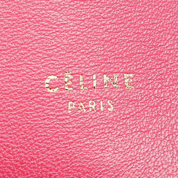 セリーヌ ピンク レザー ポーチ レディース CELINE 【中古】