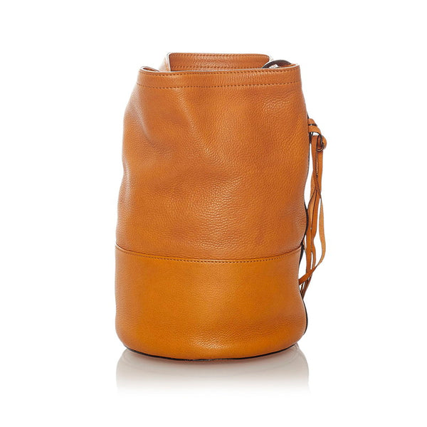 セリーヌ ブラウン レザー 斜め掛け ショルダーバッグ レディース CELINE 【中古】