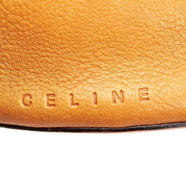 セリーヌ ブラウン レザー 斜め掛け ショルダーバッグ レディース CELINE 【中古】