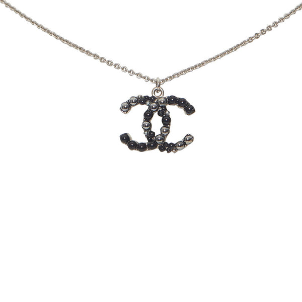 シャネル シルバー メタル ココマーク ネックレス レディース CHANEL 【中古】