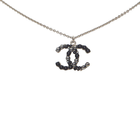 シャネル シルバー メタル ココマーク ネックレス レディース CHANEL 【中古】