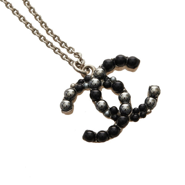 シャネル シルバー メタル ココマーク ネックレス レディース CHANEL 【中古】