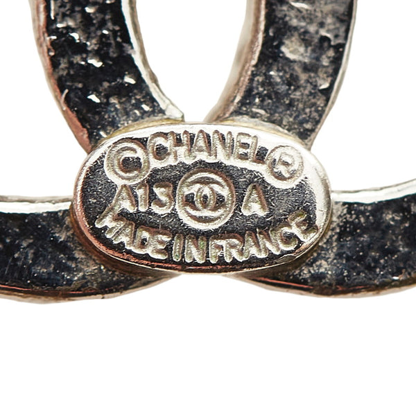 シャネル シルバー メタル ココマーク ラインストーン ピアス レディース CHANEL 【中古】