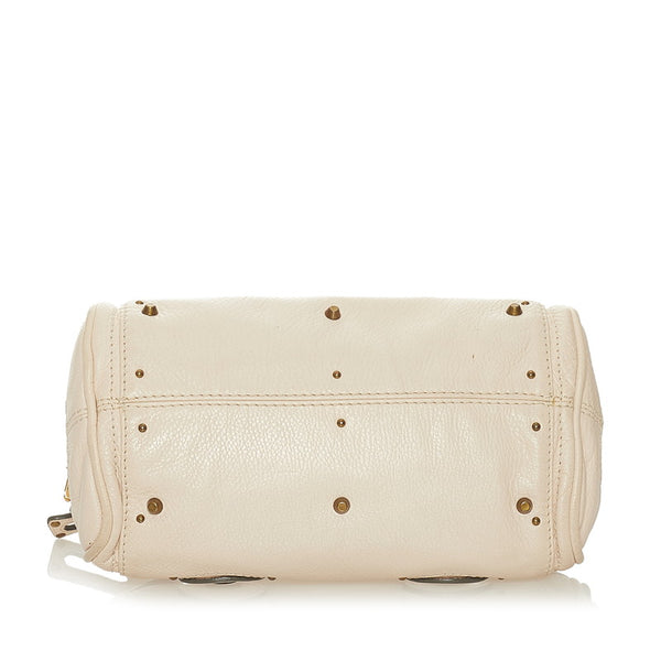 クロエ パディントン ベージュ レザー ハンドバッグ レディース Chloe 【中古】