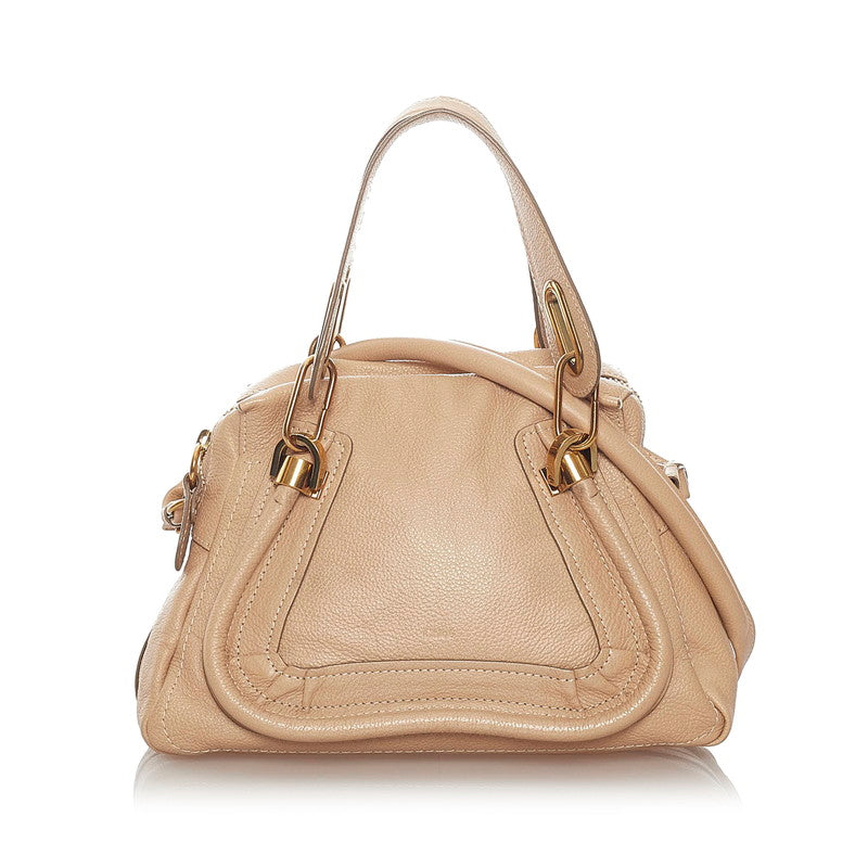 クロエ パラティ ベージュ レザー ハンドバッグ ショルダーバッグ 2WAY  レディース Chloe 【中古】