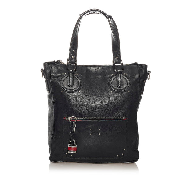 クロエ トートバッグ ブラック レザー メンズ Chloe 【中古】