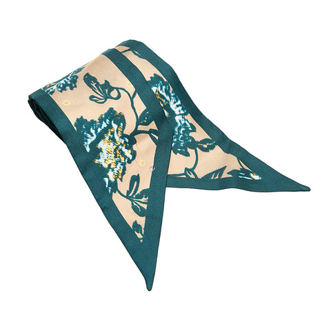 クロエ スカーフ ブラウン ベージュ シルク スカーフ レディース Chloe 【中古】