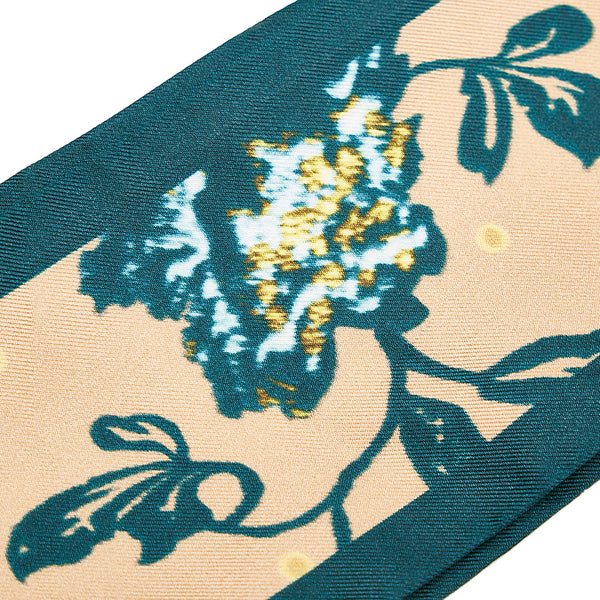 クロエ スカーフ ブラウン ベージュ シルク スカーフ レディース Chloe 【中古】