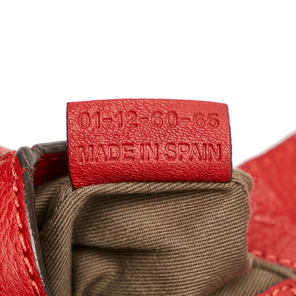 クロエ マーシー 01-12-60-65 レッド レザー ショルダーバッグ レディース Chloe 【中古】