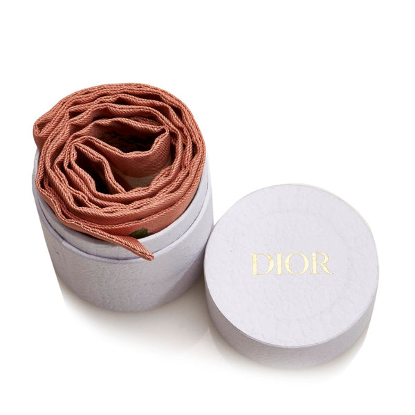 クリスチャンディオール ツイリー フラワーモチーフ ピンク シルク スカーフ レディース Christian Dior 【中古】