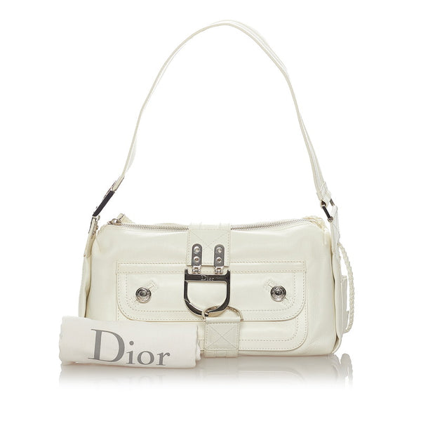 ディオール ホワイト レザー ショルダーバッグ レディース Dior 【中古】